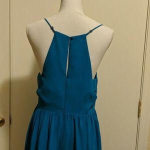Adelyn rae maxi blue chiffon dress